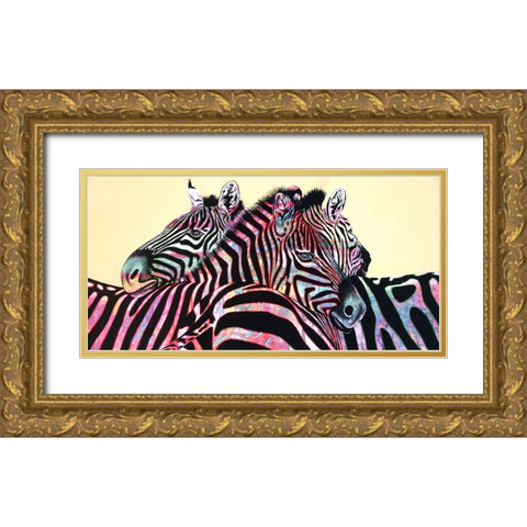 Stripe Me Lucky Gold Ornate Wood Framed Art Print with Double Matting by Stevenson, Graeme