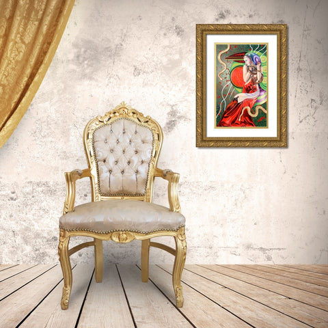 Temptation Of Eve 2 Gold Ornate Wood Framed Art Print with Double Matting by Stevenson, Graeme