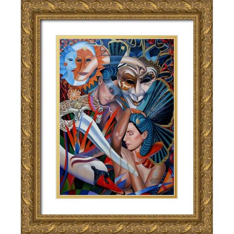 That Night Gold Ornate Wood Framed Art Print with Double Matting by Stevenson, Graeme