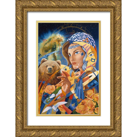 The Astrologer Gold Ornate Wood Framed Art Print with Double Matting by Stevenson, Graeme
