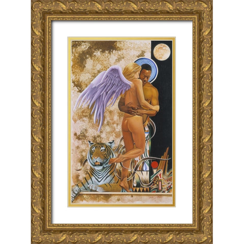 The Embrace Gold Ornate Wood Framed Art Print with Double Matting by Stevenson, Graeme