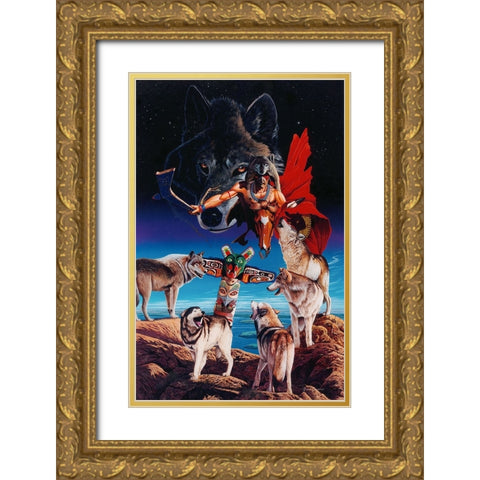 The Gathering Gold Ornate Wood Framed Art Print with Double Matting by Stevenson, Graeme