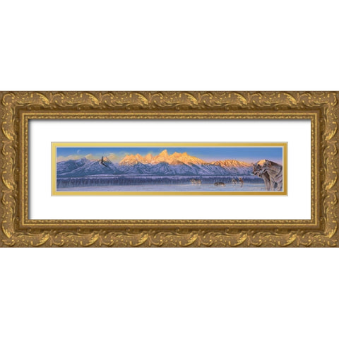 The Home Coming Gold Ornate Wood Framed Art Print with Double Matting by Stevenson, Graeme