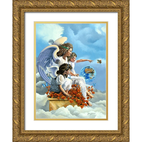 The Last Frog Gold Ornate Wood Framed Art Print with Double Matting by Stevenson, Graeme