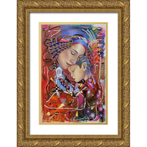The Madonna Gold Ornate Wood Framed Art Print with Double Matting by Stevenson, Graeme