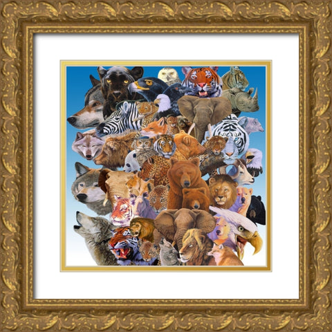 The Managerie Gold Ornate Wood Framed Art Print with Double Matting by Stevenson, Graeme