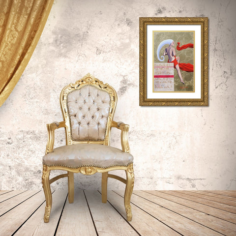 The Message Gold Ornate Wood Framed Art Print with Double Matting by Stevenson, Graeme