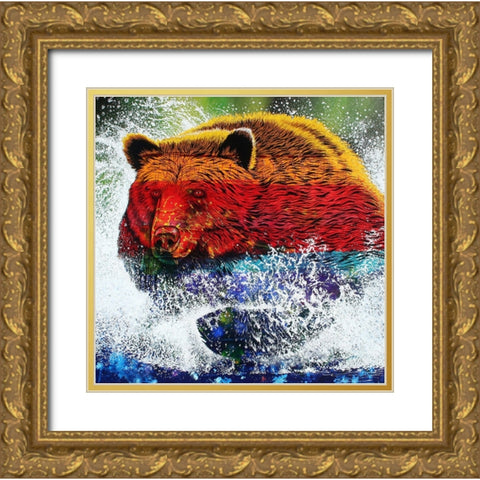 The River Charge Gold Ornate Wood Framed Art Print with Double Matting by Stevenson, Graeme