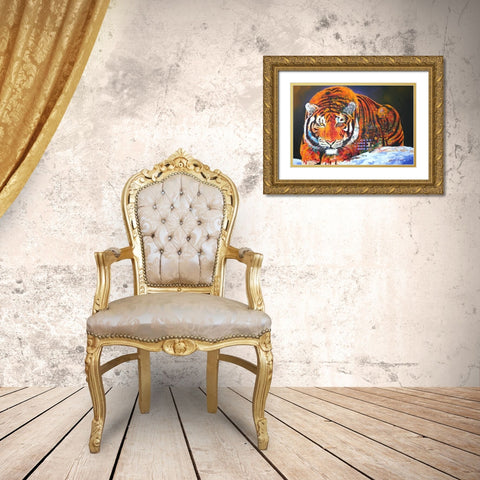 The Stalk Gold Ornate Wood Framed Art Print with Double Matting by Stevenson, Graeme