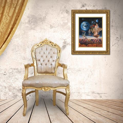 The Travelers Gold Ornate Wood Framed Art Print with Double Matting by Stevenson, Graeme