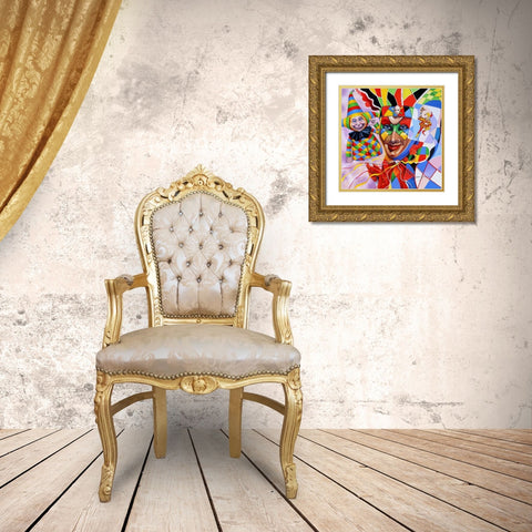To Love A Joker Gold Ornate Wood Framed Art Print with Double Matting by Stevenson, Graeme
