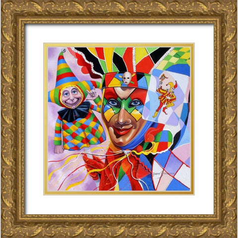 To Love A Joker Gold Ornate Wood Framed Art Print with Double Matting by Stevenson, Graeme