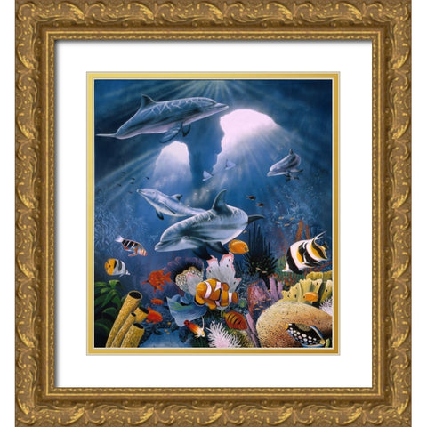 Twilight Gold Ornate Wood Framed Art Print with Double Matting by Stevenson, Graeme