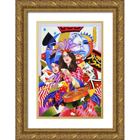 Viva Las Vegas 2 Gold Ornate Wood Framed Art Print with Double Matting by Stevenson, Graeme