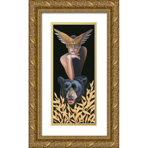 Wilderness Guardian Gold Ornate Wood Framed Art Print with Double Matting by Stevenson, Graeme