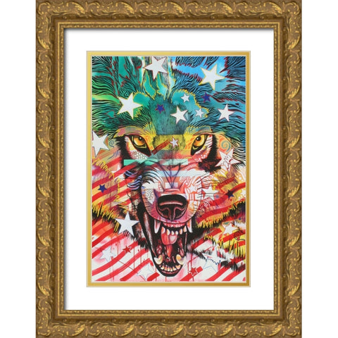 Dont mess with me 1 Gold Ornate Wood Framed Art Print with Double Matting by Stevenson, Graeme