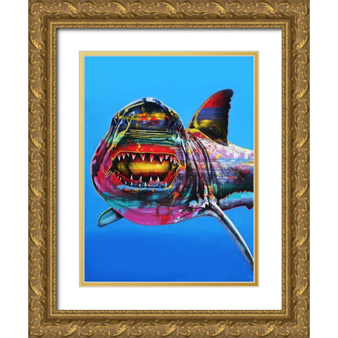 Bite me Gold Ornate Wood Framed Art Print with Double Matting by Stevenson, Graeme