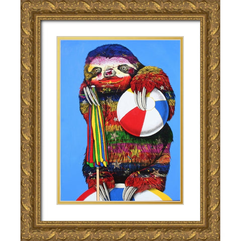 Lifes a Beach Gold Ornate Wood Framed Art Print with Double Matting by Stevenson, Graeme