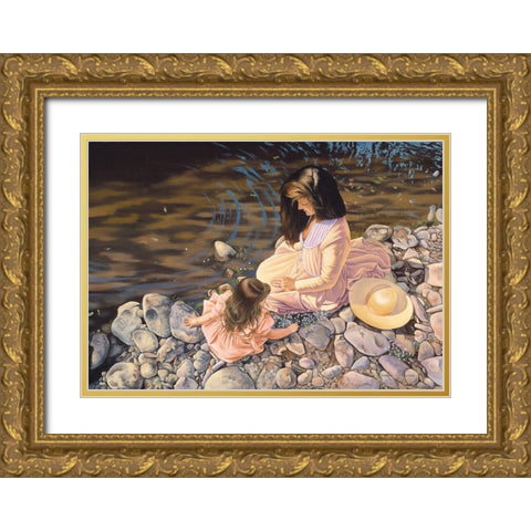 Stream Of Light Gold Ornate Wood Framed Art Print with Double Matting by Stevenson, Graeme