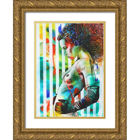 What Attitude Gold Ornate Wood Framed Art Print with Double Matting by Stevenson, Graeme