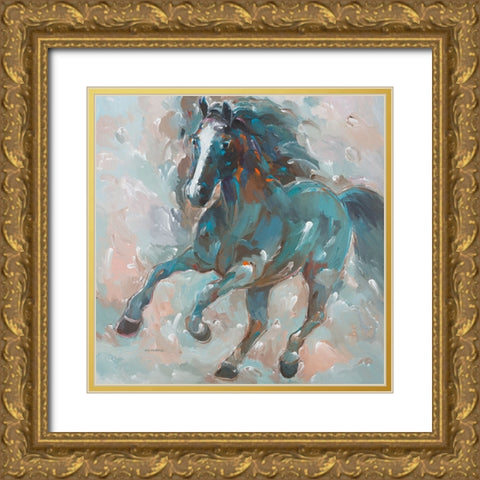 Knight of the Night Gold Ornate Wood Framed Art Print with Double Matting by Khorasani, Hooshang