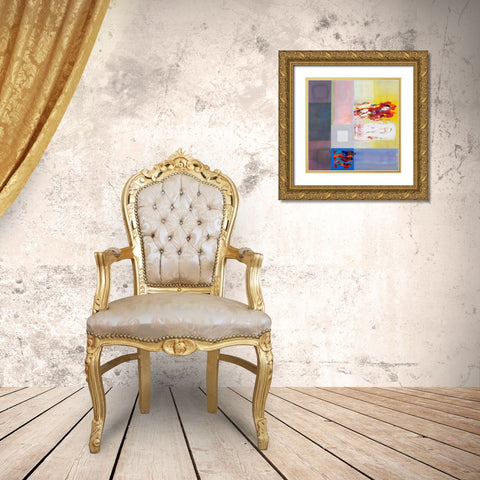 Storm on the Plaza Gold Ornate Wood Framed Art Print with Double Matting by Khorasani, Hooshang