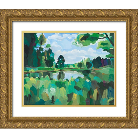 Bayou Life Gold Ornate Wood Framed Art Print with Double Matting by Khorasani, Hooshang