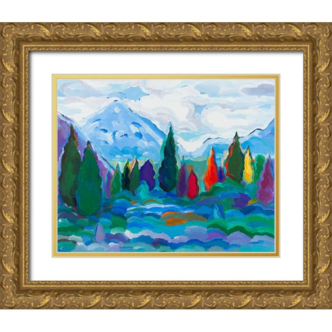 Glacier Legacy #2 Gold Ornate Wood Framed Art Print with Double Matting by Khorasani, Hooshang
