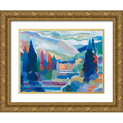 Colorado Quintessence Gold Ornate Wood Framed Art Print with Double Matting by Khorasani, Hooshang