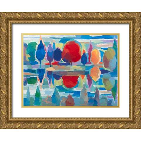 Time for Reflection Gold Ornate Wood Framed Art Print with Double Matting by Khorasani, Hooshang