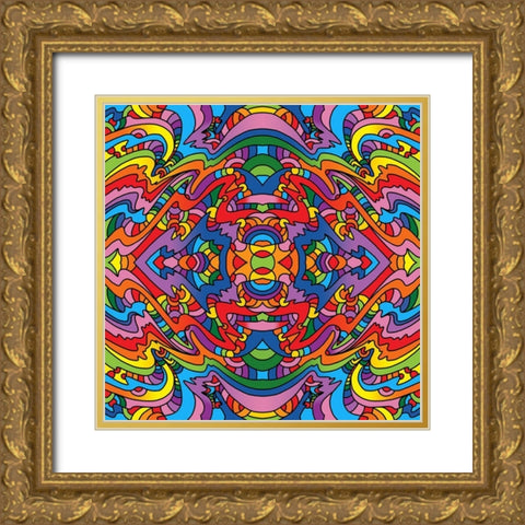 Pop_Art_Mambo_916 Gold Ornate Wood Framed Art Print with Double Matting by Green, Howie