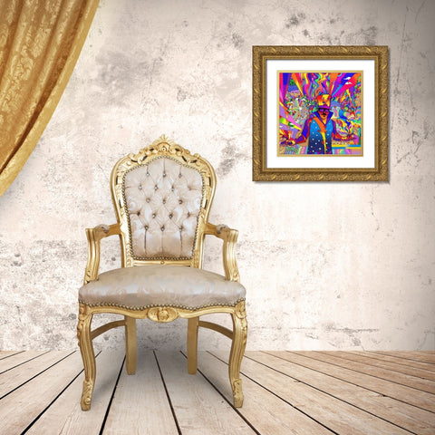 Mr D 2 Gold Ornate Wood Framed Art Print with Double Matting by Green, Howie