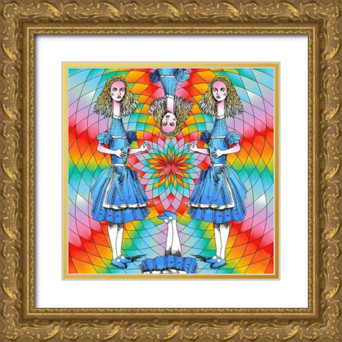 Alice-Extended Gold Ornate Wood Framed Art Print with Double Matting by Green, Howie