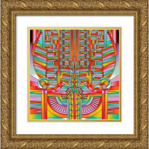 Zeus Gold Ornate Wood Framed Art Print with Double Matting by Green, Howie