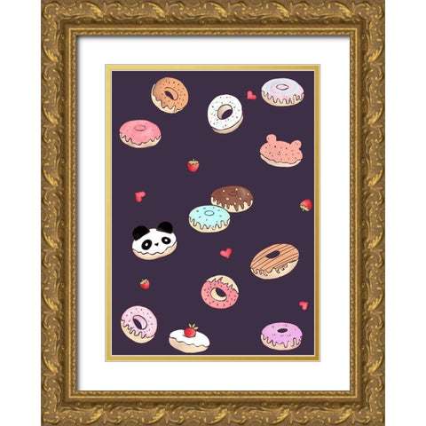 Yummy Gold Ornate Wood Framed Art Print with Double Matting by HUE and MI and Sangita