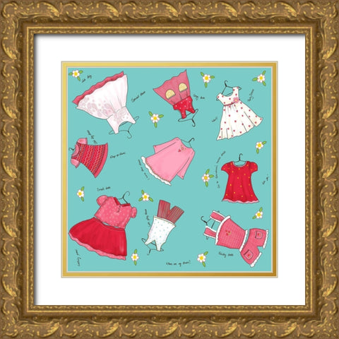 My Wardrobe Gold Ornate Wood Framed Art Print with Double Matting by HUE and MI and Sangita