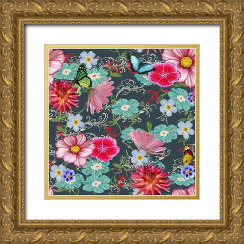 20-62 Pot Pourri Gold Ornate Wood Framed Art Print with Double Matting by HUE and MI and Sangita