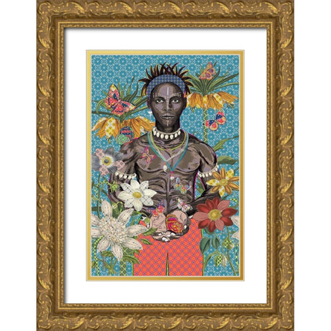 Hope Gold Ornate Wood Framed Art Print with Double Matting by HUE and MI and Sangita