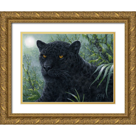 Black Beauty Gold Ornate Wood Framed Art Print with Double Matting by Tift, Jeff