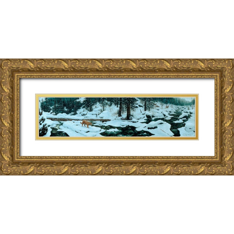 First Alert Gold Ornate Wood Framed Art Print with Double Matting by Tift, Jeff