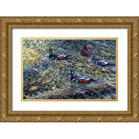 Harlequin Romance Gold Ornate Wood Framed Art Print with Double Matting by Tift, Jeff