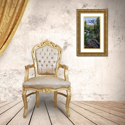 Wilderness Family Gold Ornate Wood Framed Art Print with Double Matting by Tift, Jeff