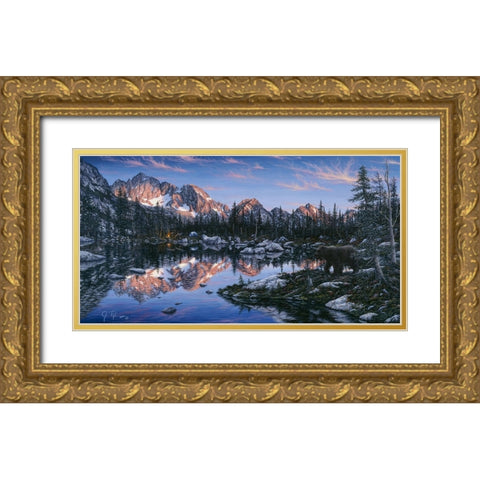 The Visitor 2 Gold Ornate Wood Framed Art Print with Double Matting by Tift, Jeff