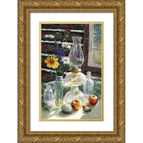 At The Window Gold Ornate Wood Framed Art Print with Double Matting by Tift, Jeff