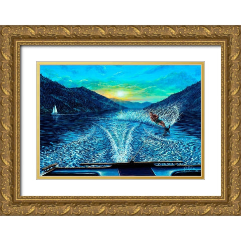 L. Chelan Gold Ornate Wood Framed Art Print with Double Matting by Tift, Jeff