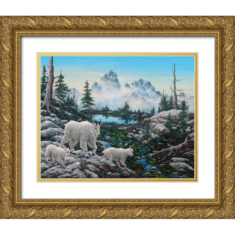 Alpine Country Gold Ornate Wood Framed Art Print with Double Matting by Tift, Jeff