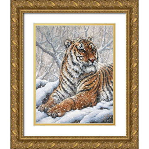 Power And Grace Gold Ornate Wood Framed Art Print with Double Matting by Tift, Jeff