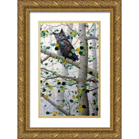 Watchful Eyes 2 Gold Ornate Wood Framed Art Print with Double Matting by Tift, Jeff