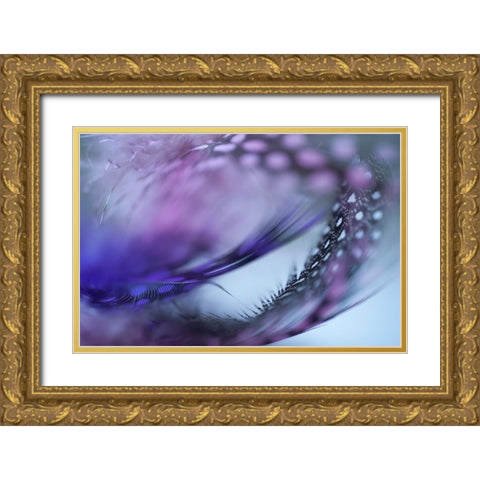 Angel Flight  Series Macrocosm Dance Gold Ornate Wood Framed Art Print with Double Matting by Jenny Rainbow Fine Art