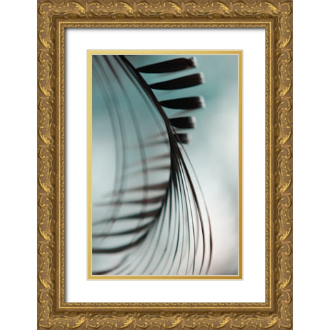Shadow Twist Gold Ornate Wood Framed Art Print with Double Matting by Jenny Rainbow Fine Art